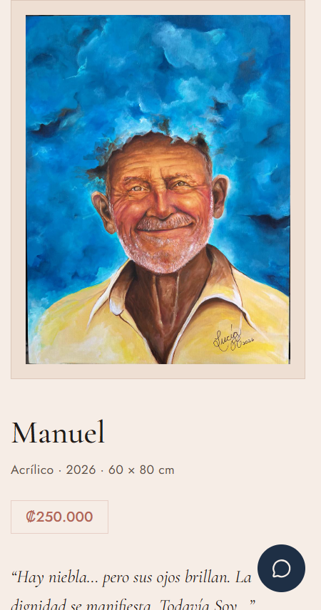 Artist landing page — Manuel painting