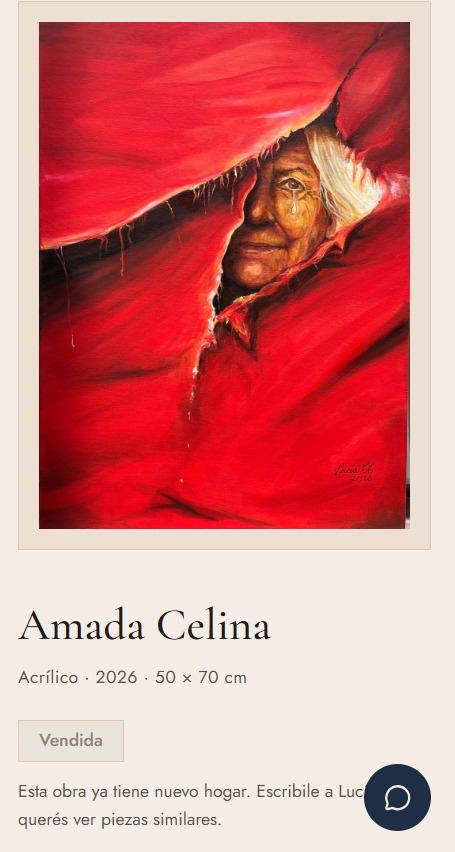 Artist landing page — Amada Celina painting