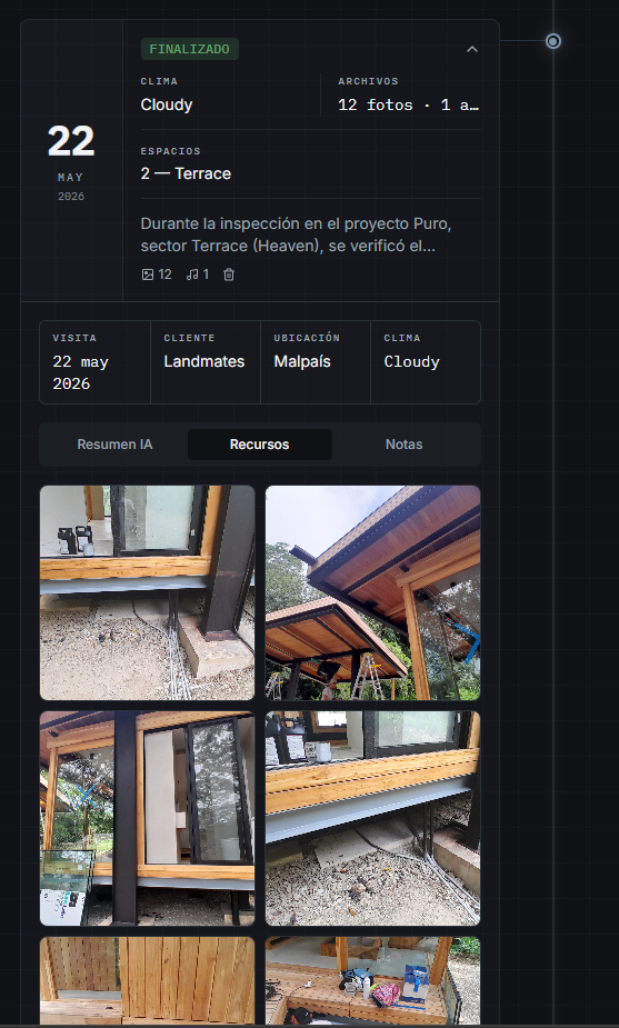 ArchLog AI inspection photo gallery